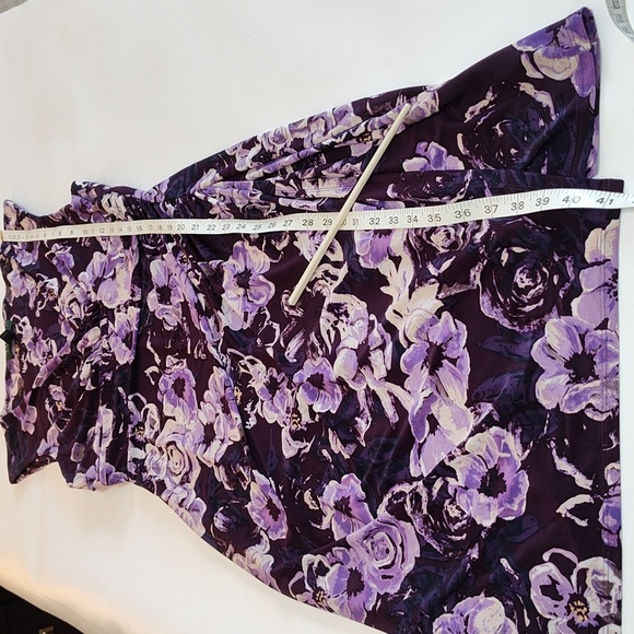 Lauren Ralph Lauren Midi Sheath Dress Size 12 Wedding Guest Garden Dark Feminine - Picture 13 of 17